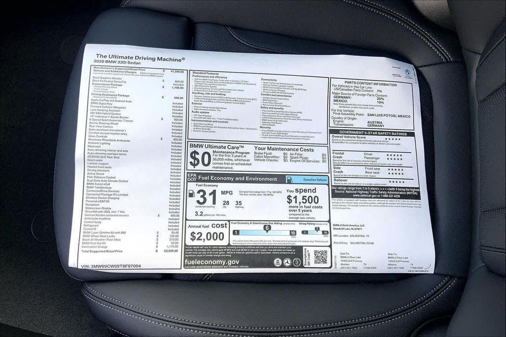 used 2026 BMW 330 car, priced at $52,168