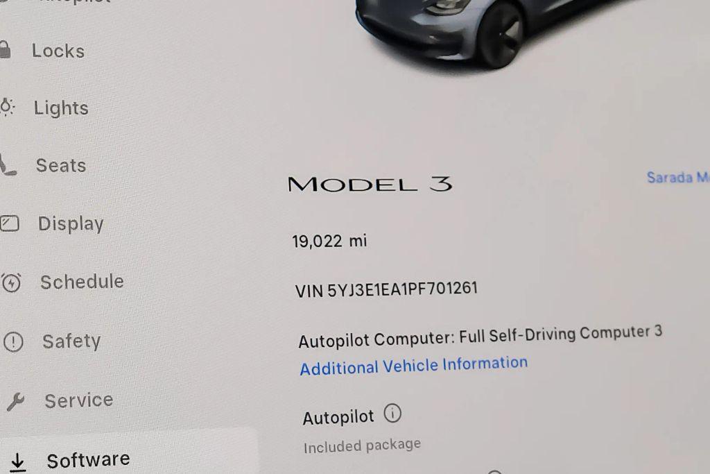 used 2023 Tesla Model 3 car, priced at $26,996