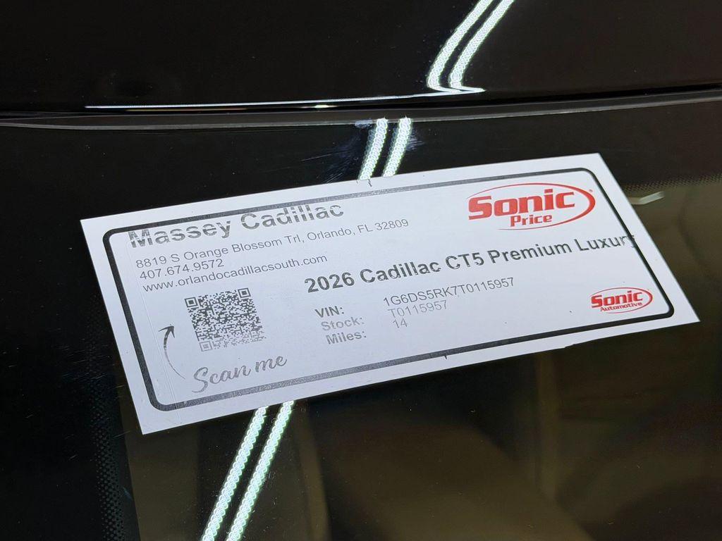 new 2026 Cadillac CT5 car, priced at $55,590
