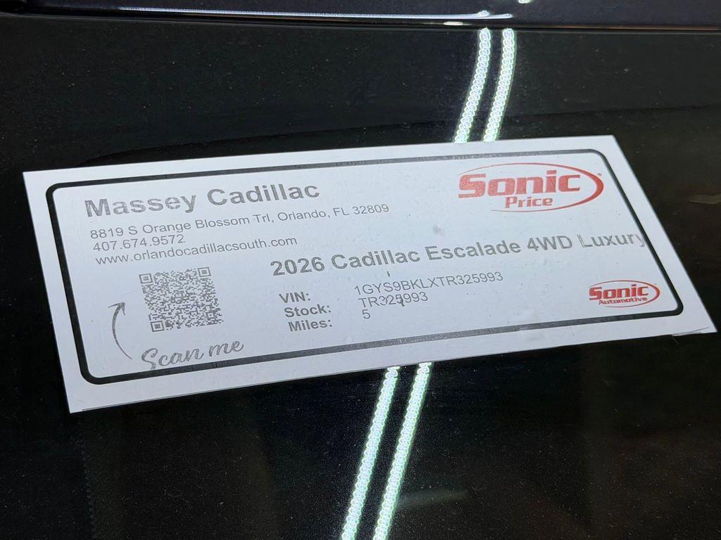 new 2026 Cadillac Escalade car, priced at $114,270