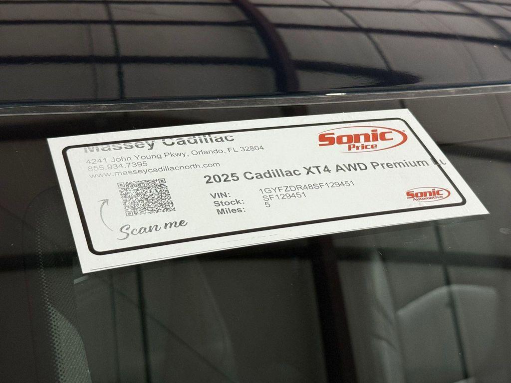 new 2025 Cadillac XT4 car, priced at $45,465