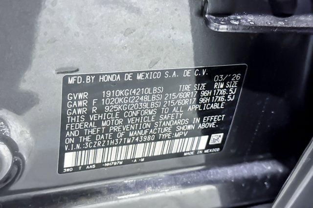 new 2026 Honda HR-V car, priced at $27,351