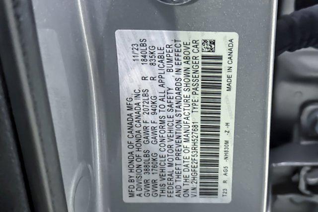 used 2024 Honda Civic car, priced at $26,207