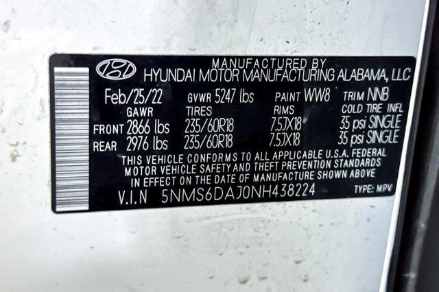 used 2022 Hyundai Santa Fe car, priced at $21,499