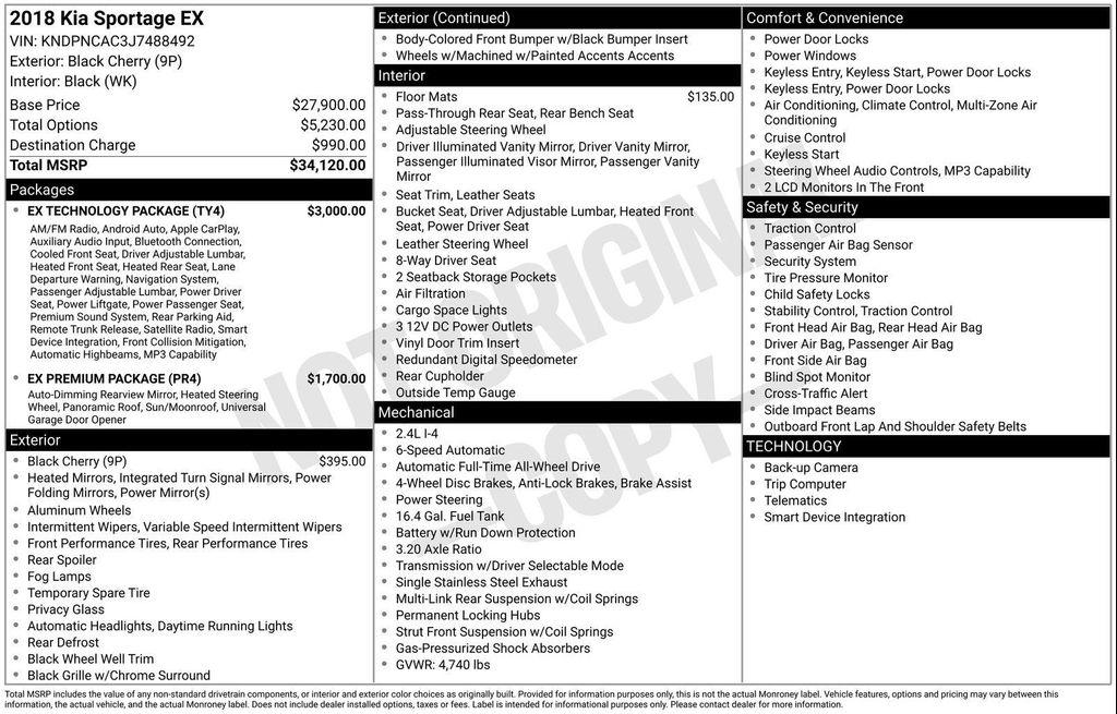 used 2018 Kia Sportage car, priced at $11,323