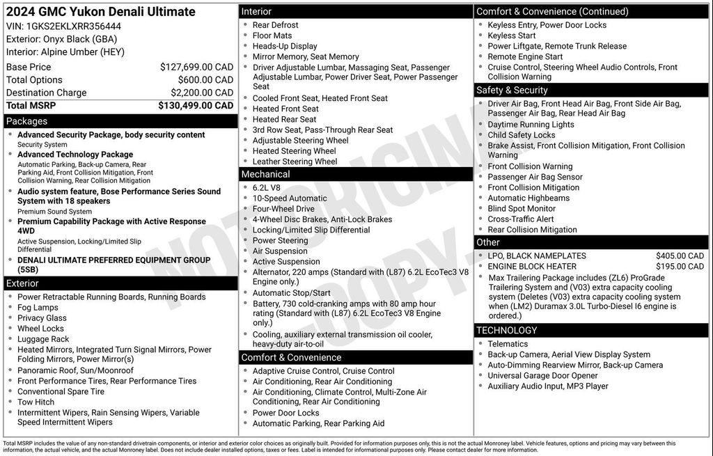 used 2024 GMC Yukon car, priced at $87,960