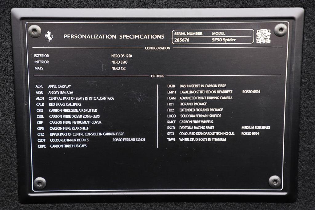 used 2022 Ferrari SF90 Spider car, priced at $550,550