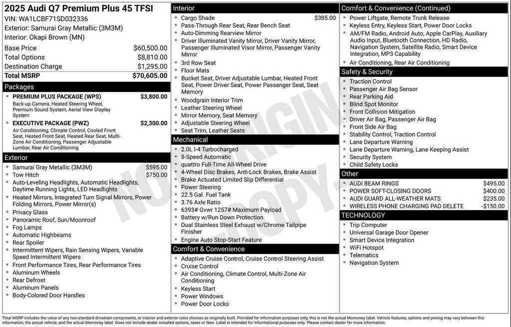 used 2025 Audi Q7 car, priced at $55,977