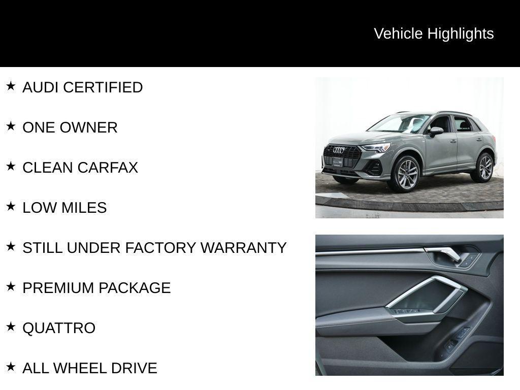 used 2025 Audi Q3 car, priced at $35,977