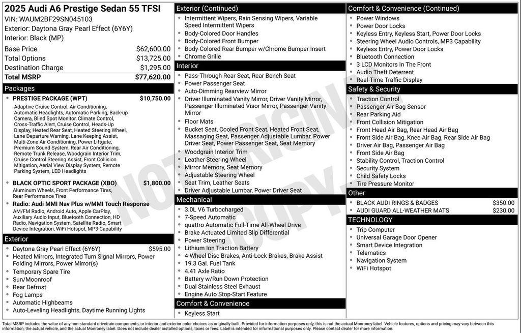 used 2025 Audi A6 car, priced at $59,977