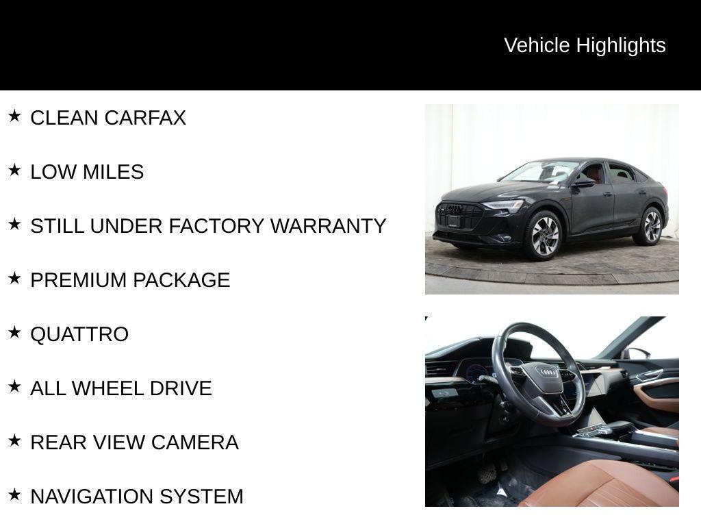 used 2022 Audi e-tron Sportback car, priced at $29,977
