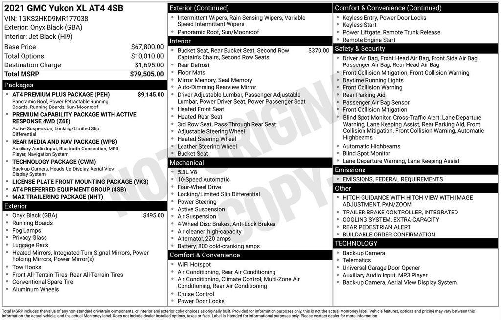 used 2021 GMC Yukon XL car, priced at $43,977