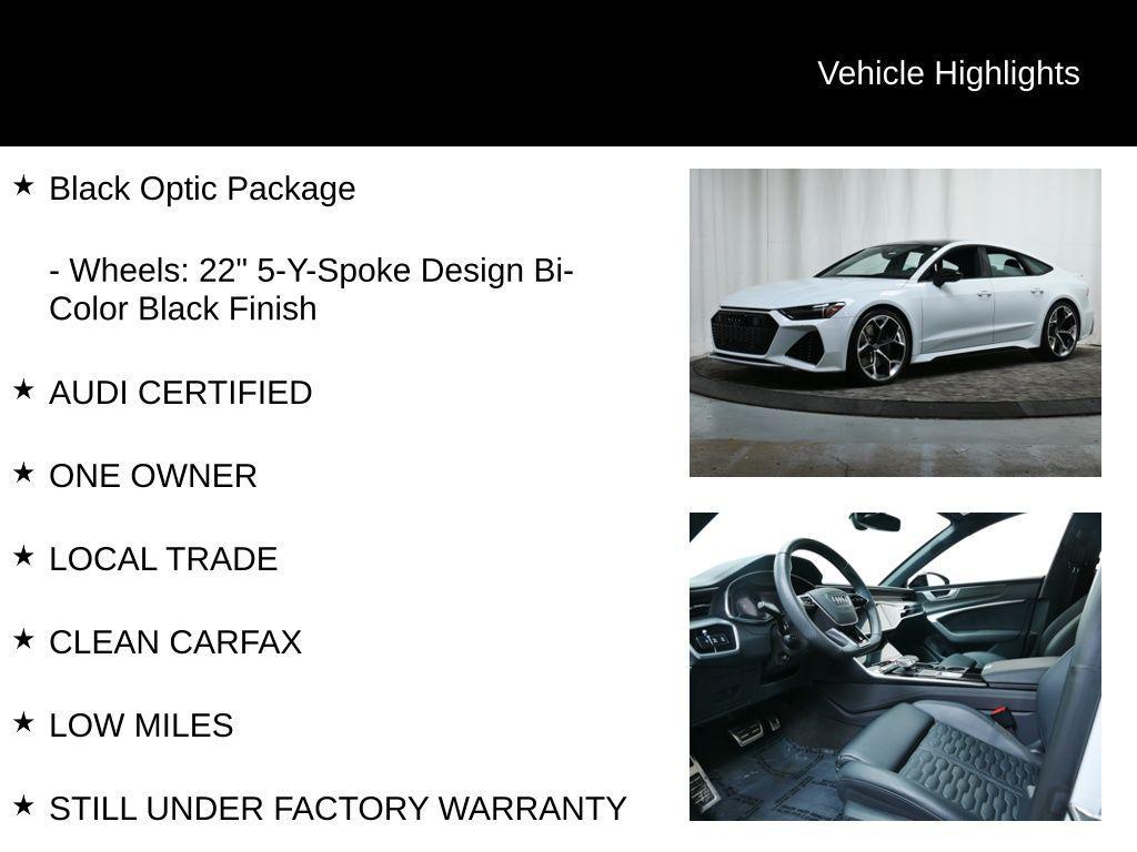 used 2024 Audi RS 7 car, priced at $114,977