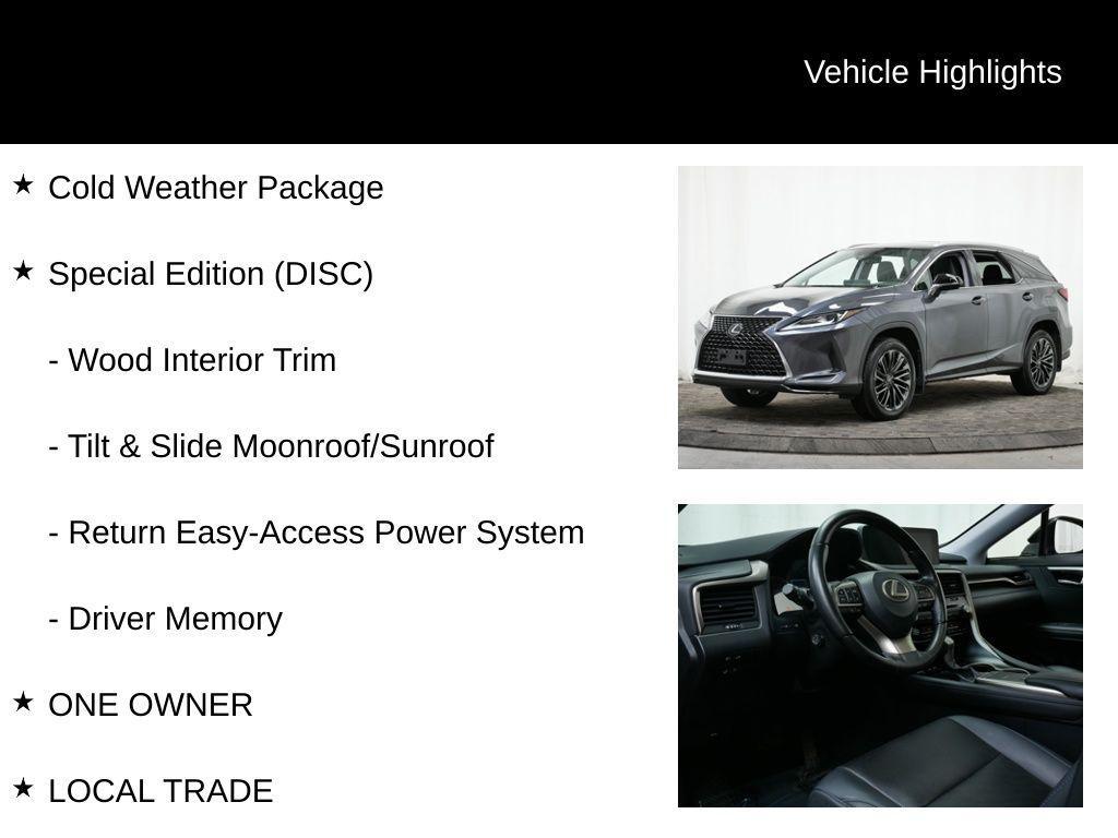 used 2022 Lexus RX 350L car, priced at $39,477