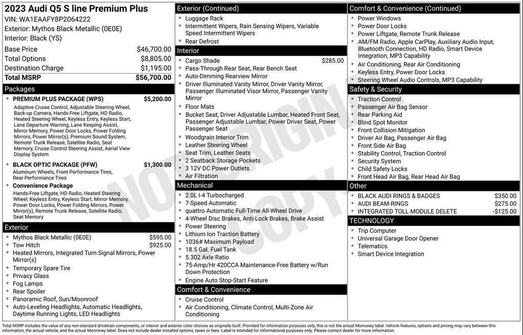 used 2023 Audi Q5 car, priced at $35,977