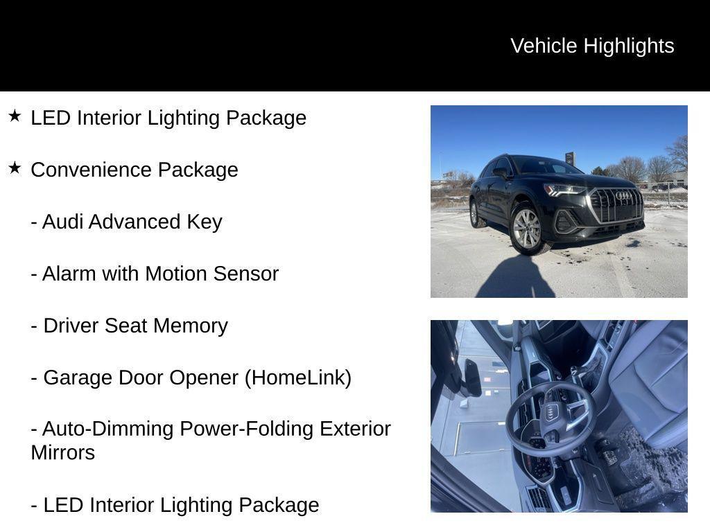 used 2025 Audi Q3 car, priced at $34,977