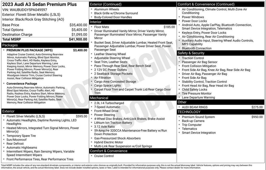 used 2023 Audi A3 car, priced at $26,977