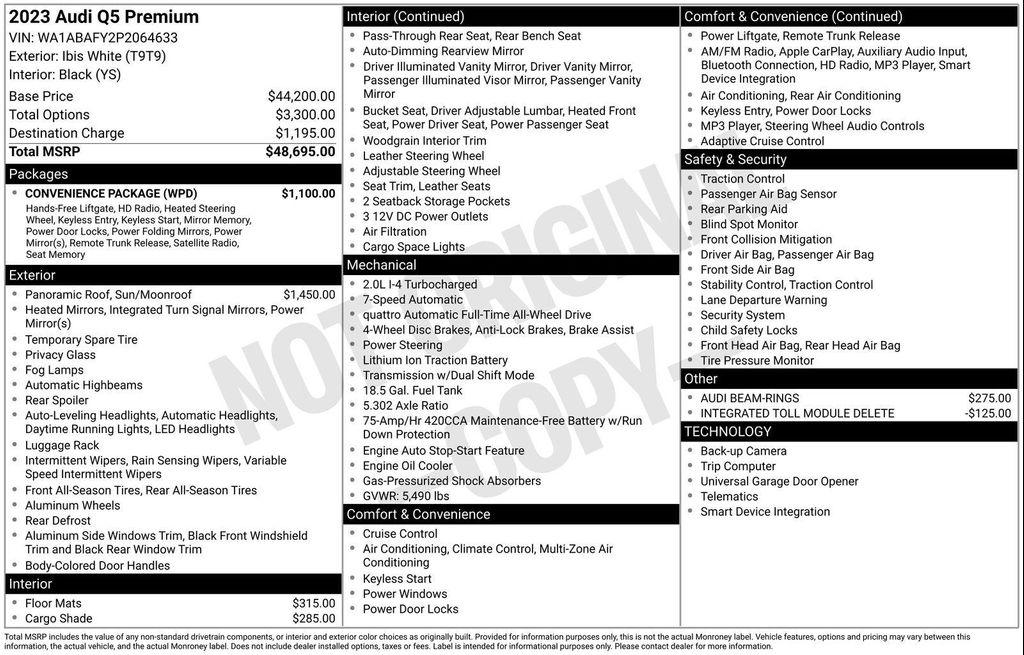 used 2023 Audi Q5 car, priced at $29,977