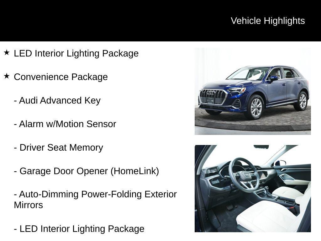 used 2025 Audi Q3 car, priced at $34,977