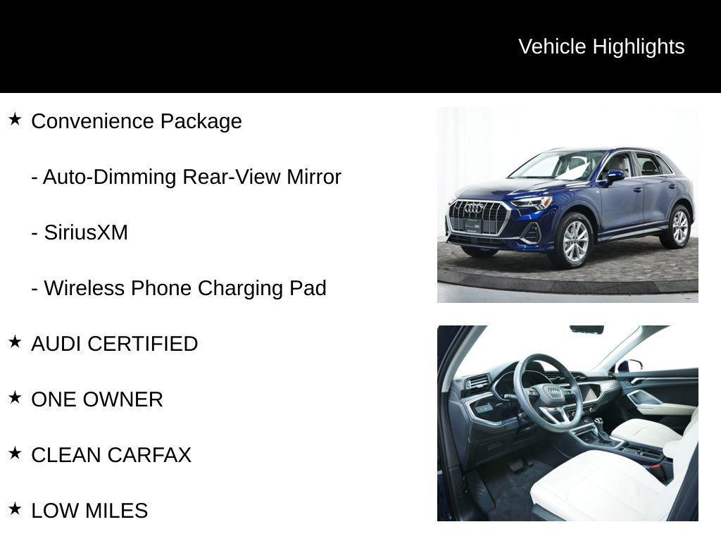 used 2025 Audi Q3 car, priced at $34,977