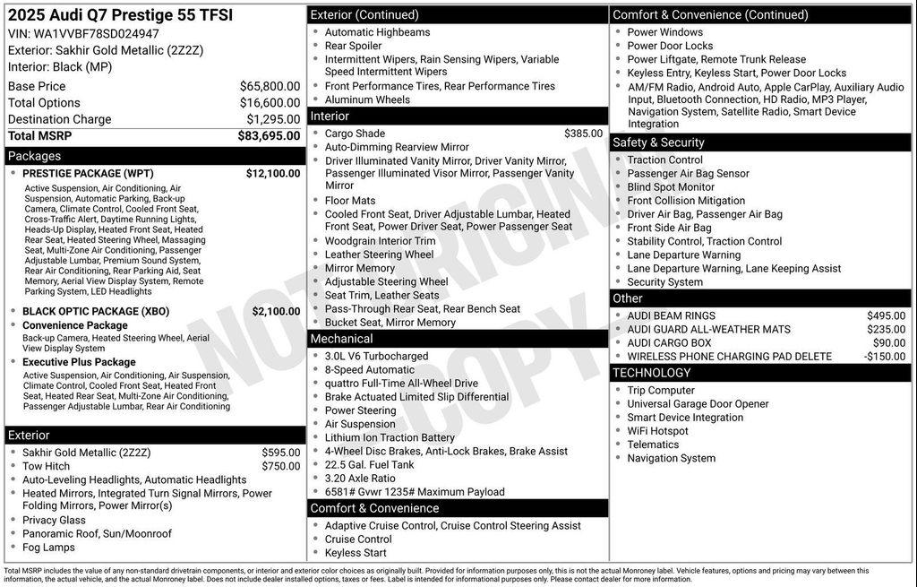 used 2025 Audi Q7 car, priced at $65,977