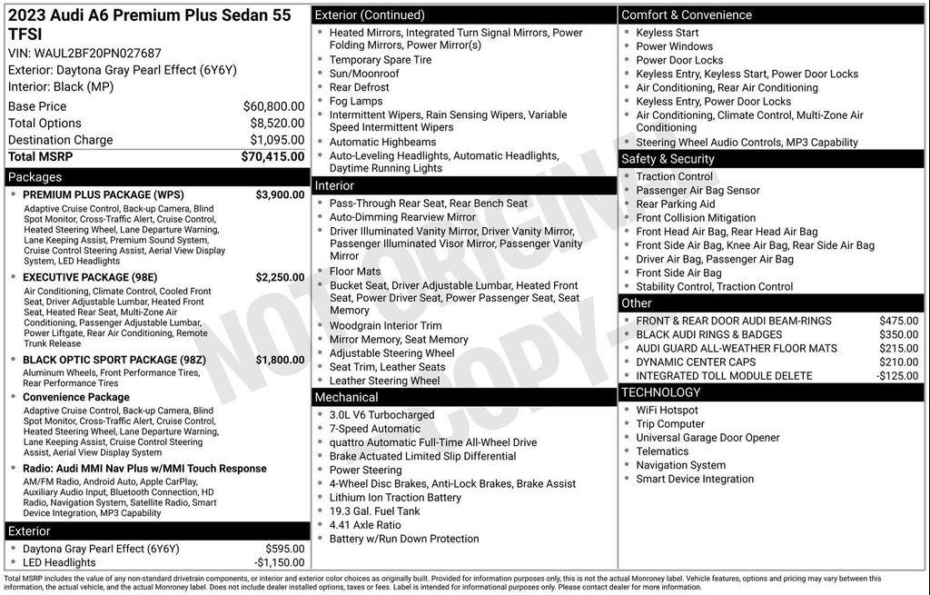 used 2023 Audi A6 car, priced at $42,977