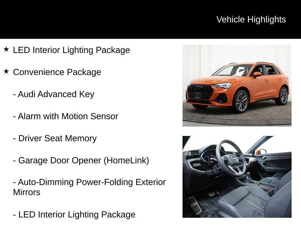 used 2025 Audi Q3 car, priced at $35,977
