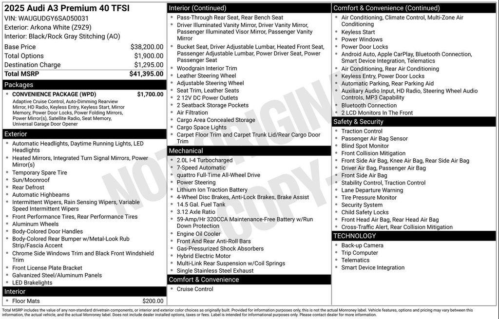 used 2025 Audi A3 car, priced at $32,477