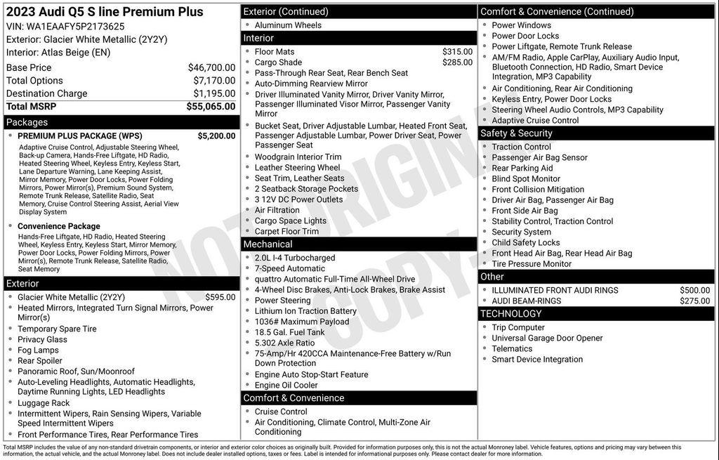 used 2023 Audi Q5 car, priced at $35,477