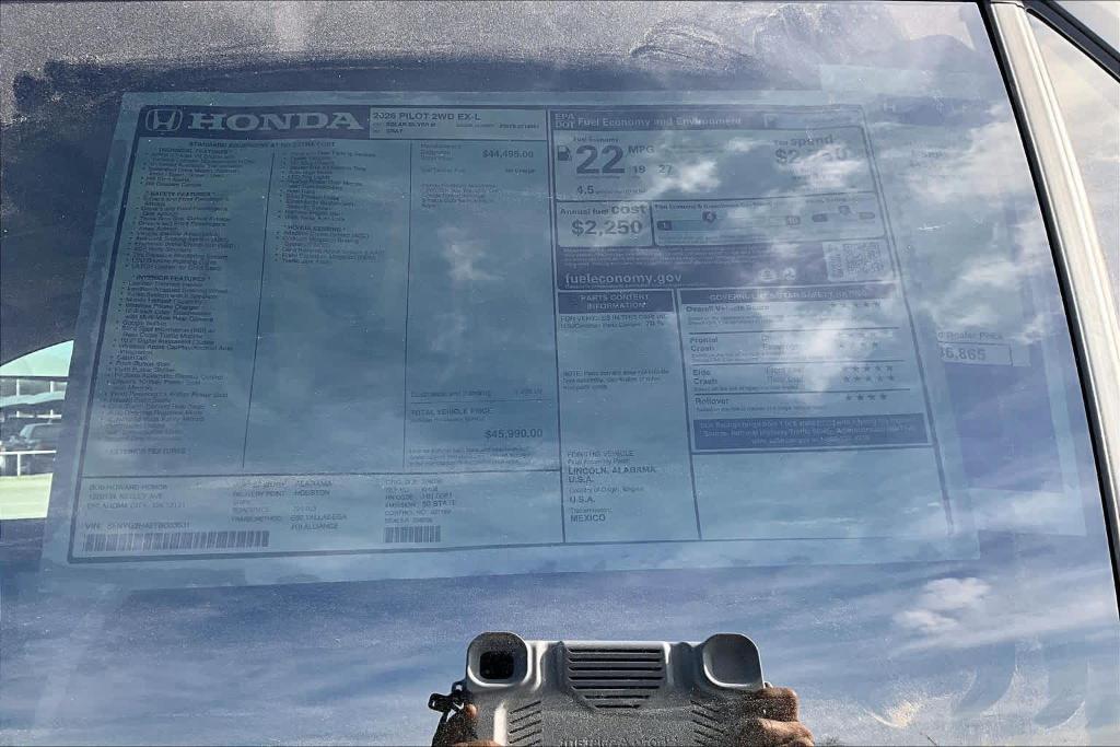 new 2026 Honda Pilot car, priced at $44,365