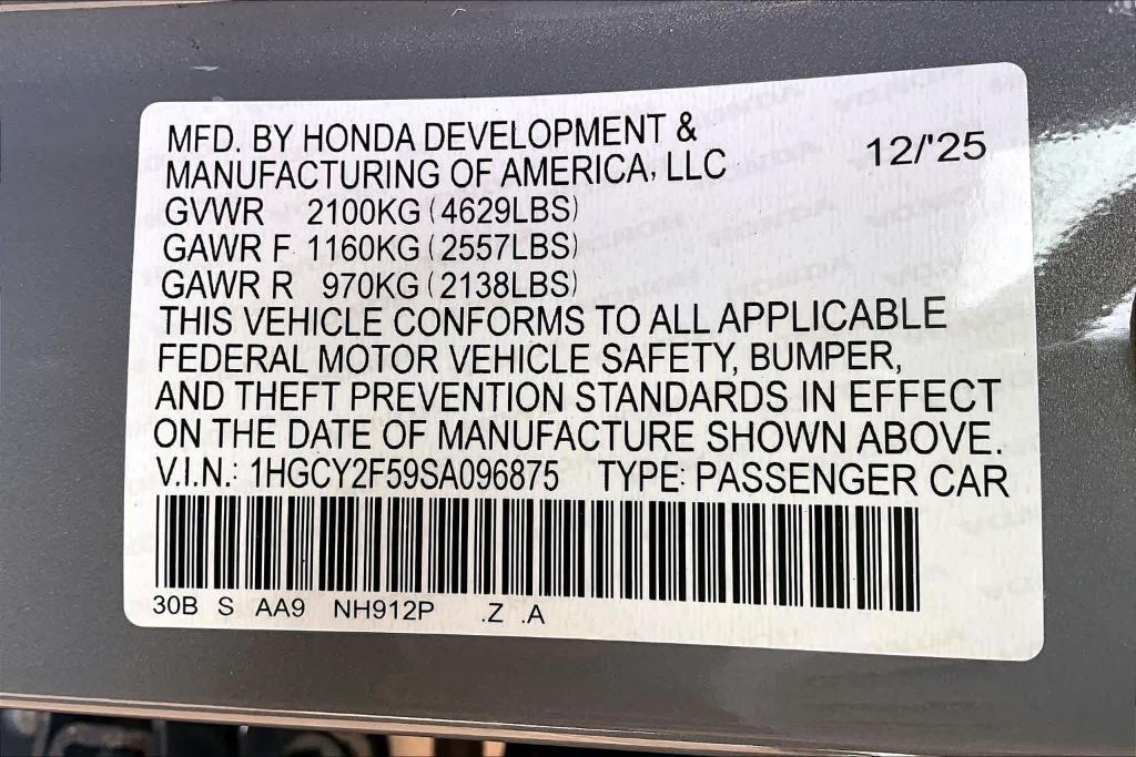 new 2025 Honda Accord Hybrid car, priced at $34,855