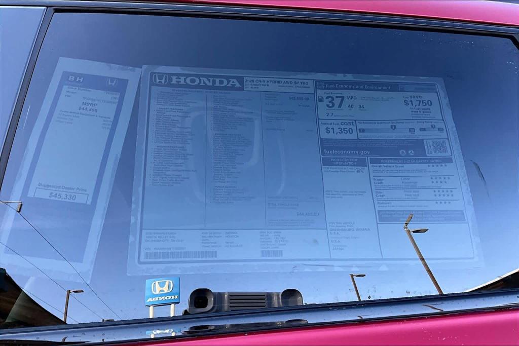 new 2026 Honda CR-V Hybrid car, priced at $42,580