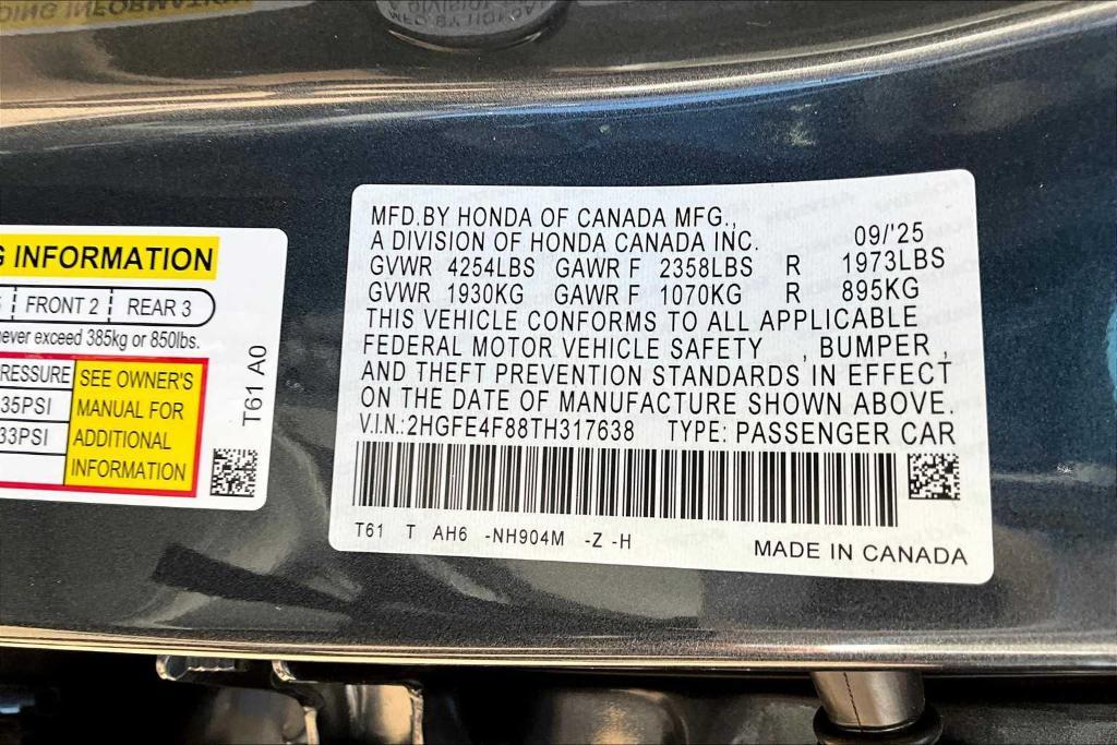 new 2026 Honda Civic Hybrid car, priced at $31,365