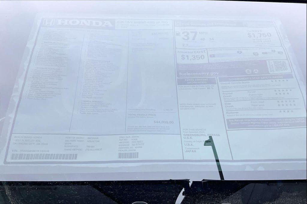 new 2026 Honda CR-V Hybrid car, priced at $42,699