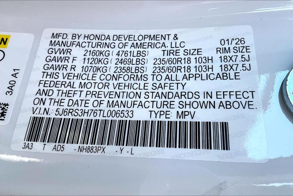 new 2026 Honda CR-V car, priced at $36,680