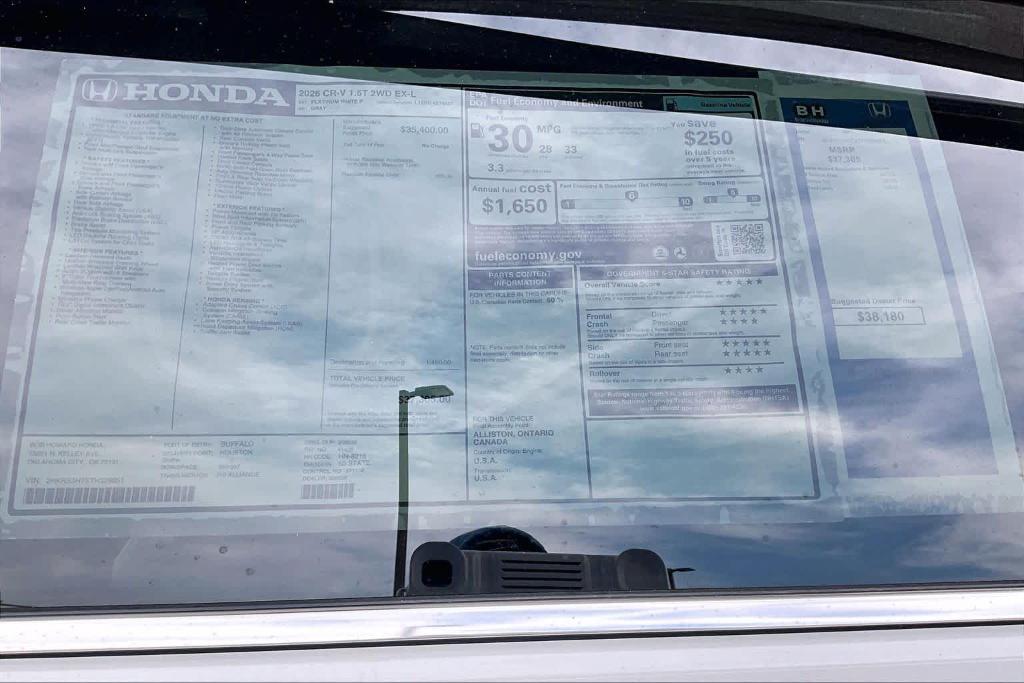 new 2026 Honda CR-V car, priced at $36,680