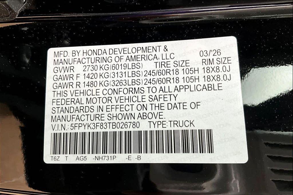 new 2026 Honda Ridgeline car, priced at $47,089
