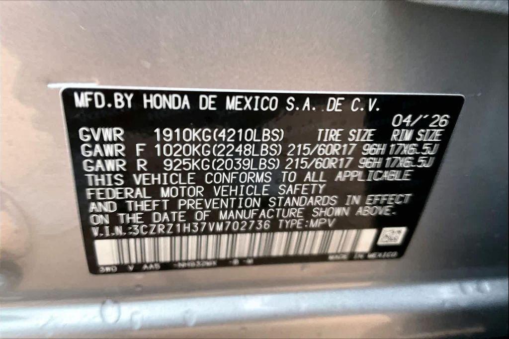 new 2027 Honda HR-V car, priced at $27,050