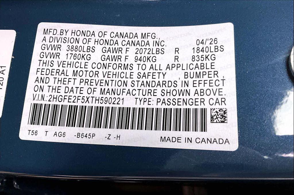new 2026 Honda Civic Hybrid car, priced at $32,340