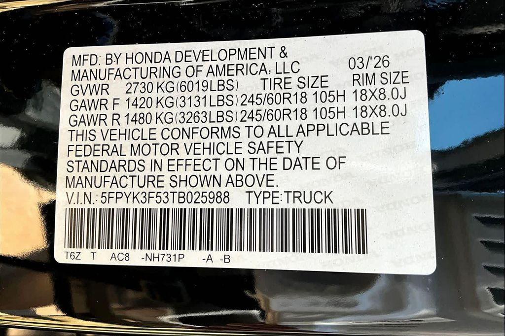 new 2026 Honda Ridgeline car, priced at $44,474