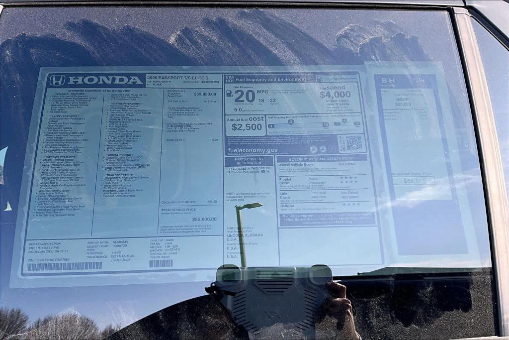 new 2026 Honda Passport car, priced at $55,175