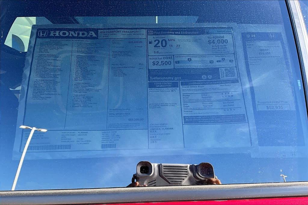 new 2026 Honda Passport car, priced at $53,075