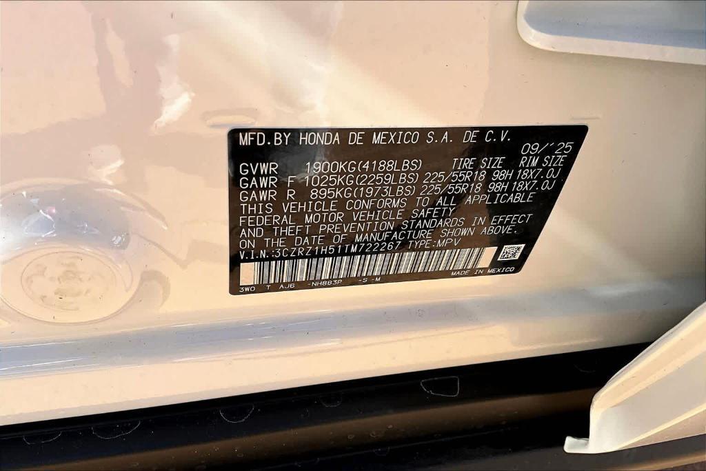 new 2026 Honda HR-V car, priced at $29,530