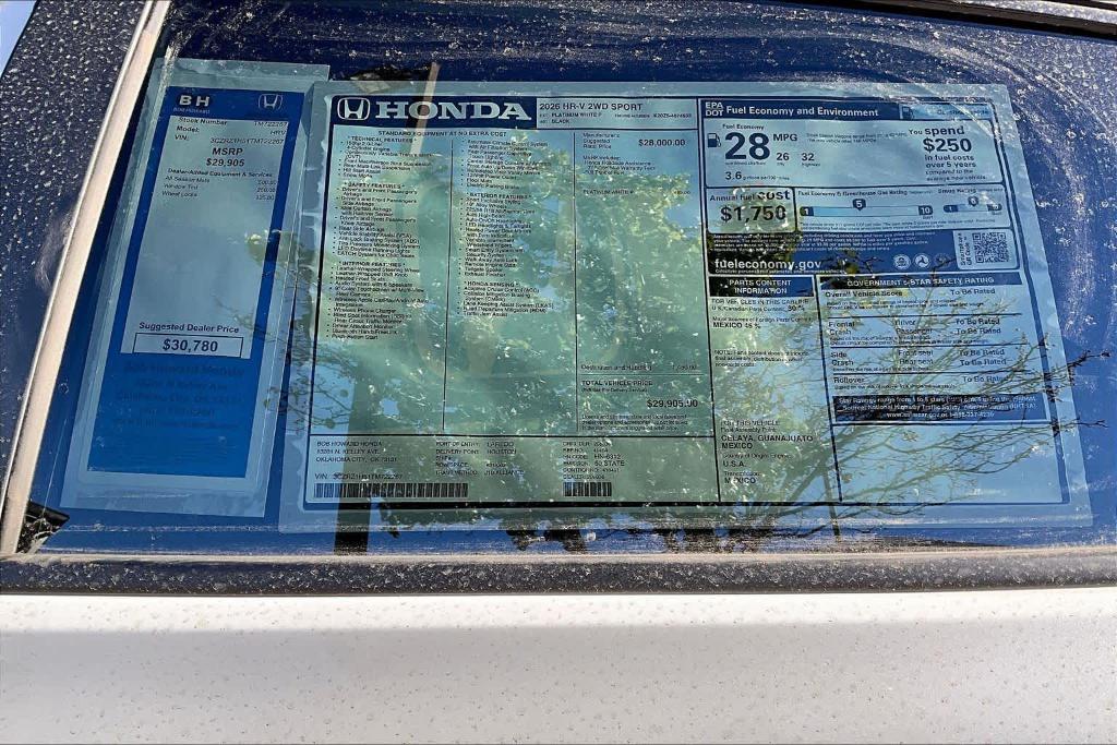 new 2026 Honda HR-V car, priced at $29,530