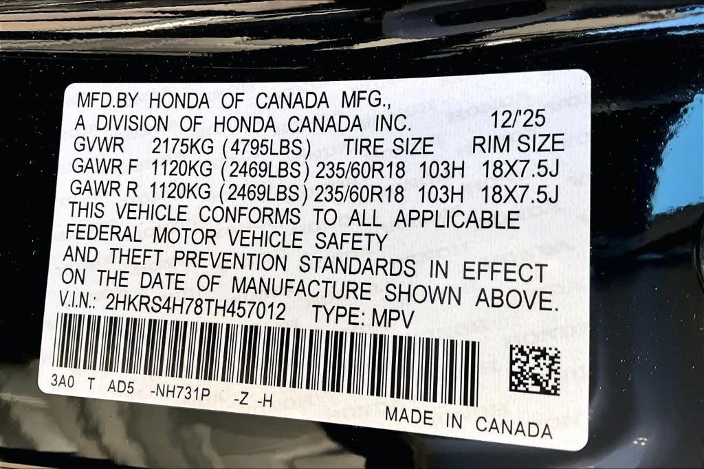 new 2026 Honda CR-V car, priced at $37,725