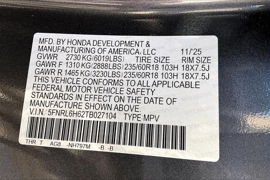 new 2026 Honda Odyssey car, priced at $42,665