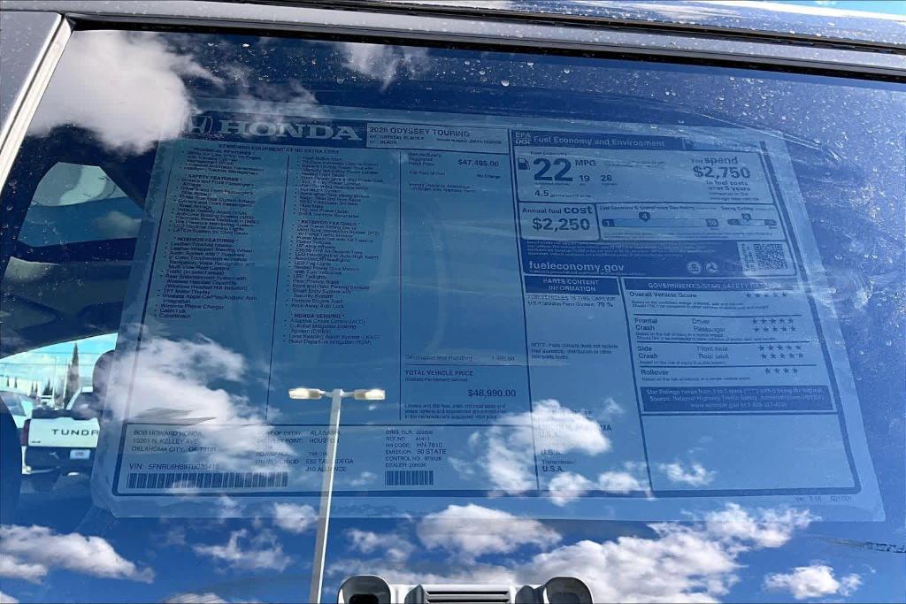 new 2026 Honda Odyssey car, priced at $49,865