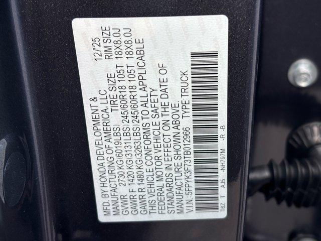 new 2026 Honda Ridgeline car, priced at $49,705