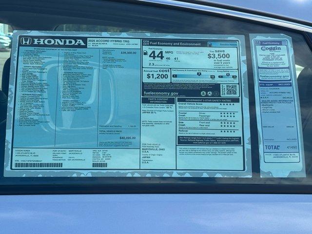 new 2025 Honda Accord Hybrid car, priced at $38,661