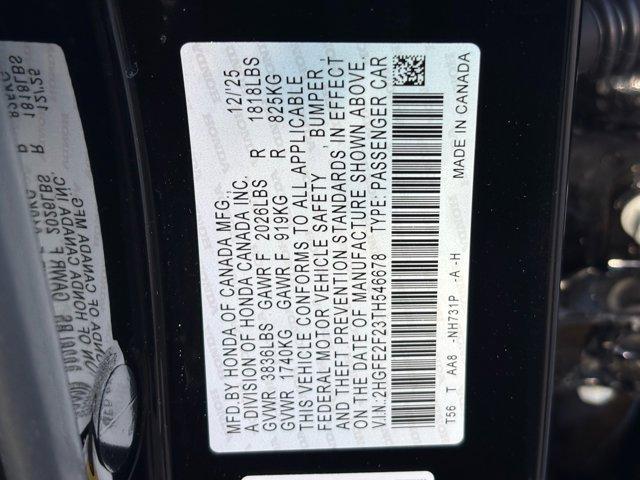 new 2026 Honda Civic car, priced at $25,753